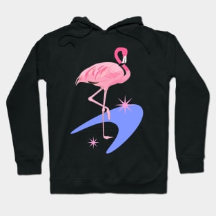 Flamingo MCM Retro Shapes Midcentury Modern Hoodie